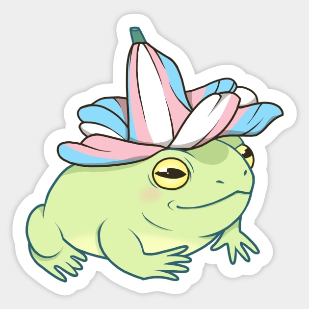 Transgender Pride Flower Frog Sticker by saltuurn